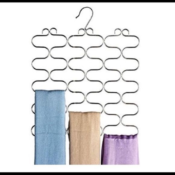 Bundle of 2 x Specialty Metal Hangars For Scarf & Belt Closet Organizers - Picture 2 of 12